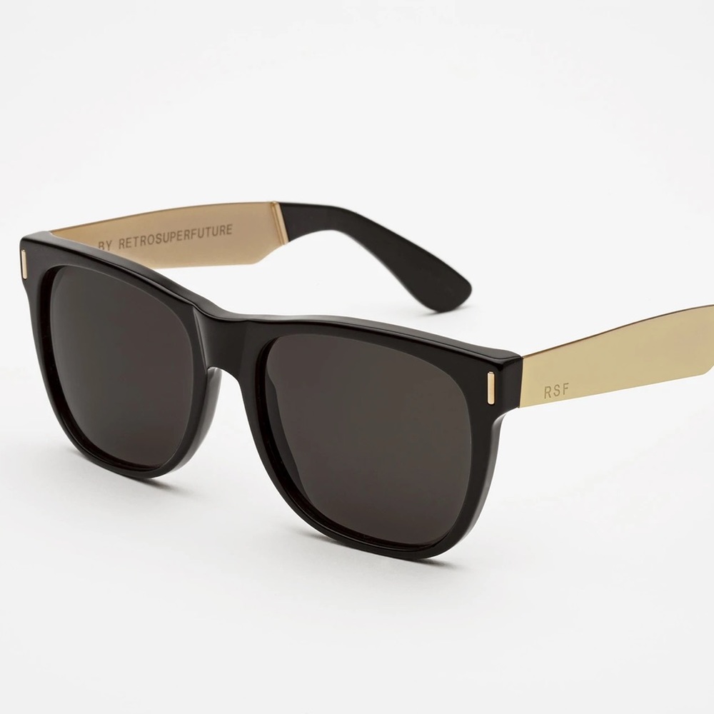 RetroSuperFuture Sunglasses with Gold Sides